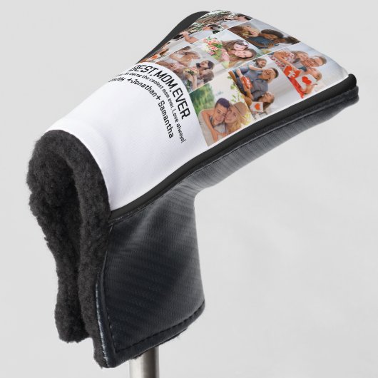 Gift for Best Mam Ever Family Photo Collage Golfheadcover (3/4 voorkant)