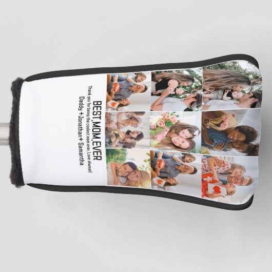 Gift for Best Mam Ever Family Photo Collage Golfheadcover (Voorkant)