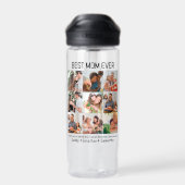 Gift for Best Mam Ever Family Photo Collage Waterfles (Achterkant)