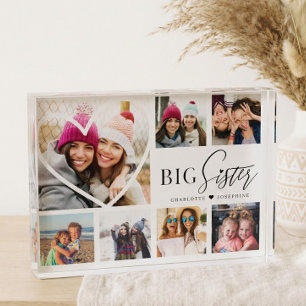Gift for Big Sister 7 Photo Collage Heart BFF Fotoblokken
