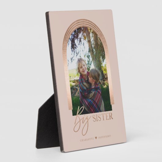 Gift for Big Sister Elegant Arch Photo Keepomwille Fotoplaat (Zijkant)