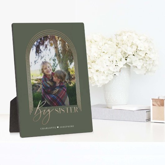 Gift for Big Sister Elegant Arch Photo Keepomwille Fotoplaat