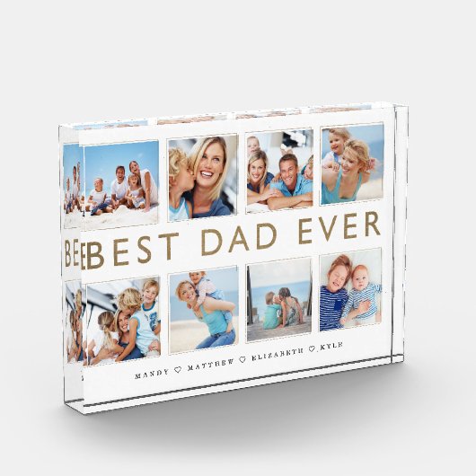 Gift for Dad | Beste pap ooit fotocollage Fotoblokken (Links)