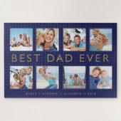 Gift for Dad | Beste pap ooit fotocollage Legpuzzel (Horizontaal)