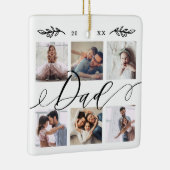 Gift for Dad | Familie Keepomwille Foto Collage Keramisch Ornament (Rechts)