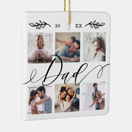 Gift for Dad | Familie Keepomwille Foto Collage Keramisch Ornament (Rechts)