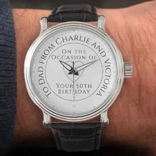 Gift for Dad op zijn 50th Birthday Watch Horloge