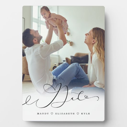 Gift for Dad | Vaderdag Full Photo Pap-script Fotoplaat (voorkant)