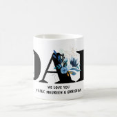 Gift for Dad with Children Names Koffiemok (Center)