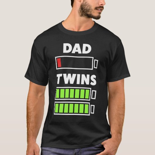 Gift for Dad with Twins T-shirt (Voorkant)