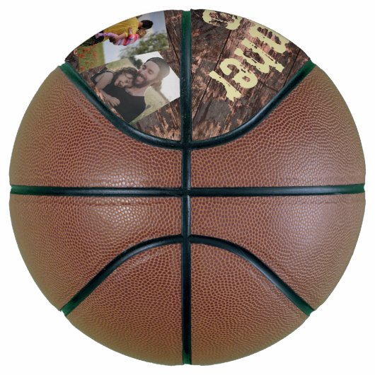 Gift for Dad Wood Effect #1 Dad Basketbal (Rechts)
