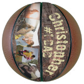 Gift for Dad Wood Effect #1 Dad Basketbal (Verticaal)