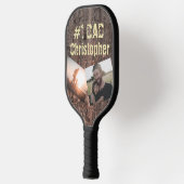 Gift for Dad Wood Effect #1 Dad Pickleball Paddle (Links)