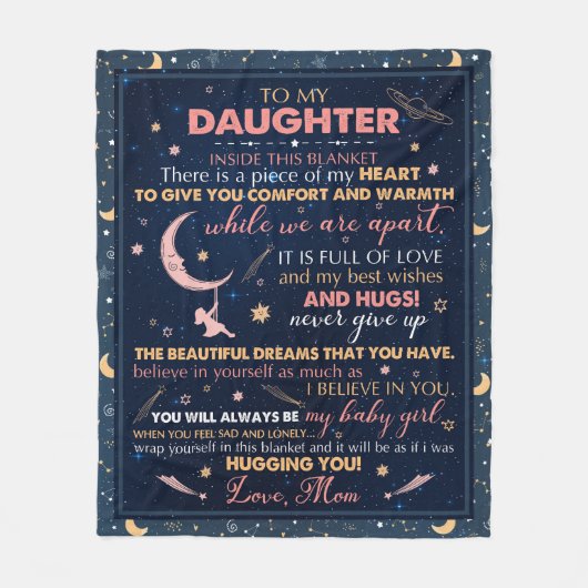 Gift for Daughter, for Birthday Fleece Blanket (Voorkant)