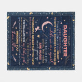 Gift for Daughter, for Birthday Fleece Blanket (Voorkant (Horizontaal))
