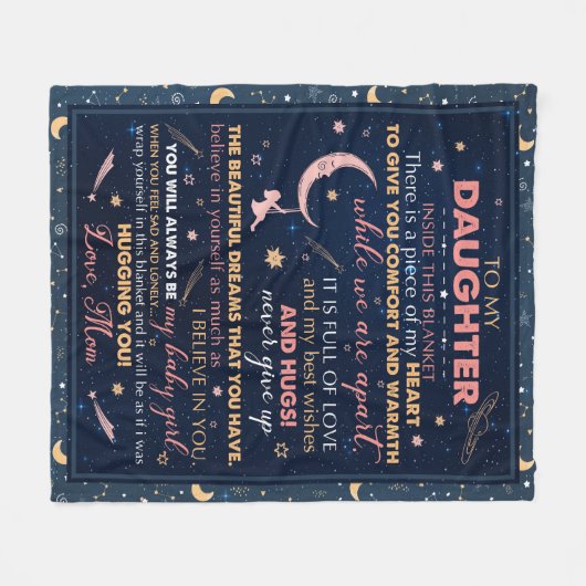 Gift for Daughter, for Birthday Fleece Blanket (Voorkant (Horizontaal))