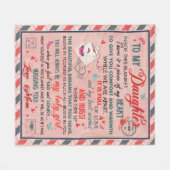 Gift for Daughter, for Birthday Fleece Blanket (Voorkant (Horizontaal))