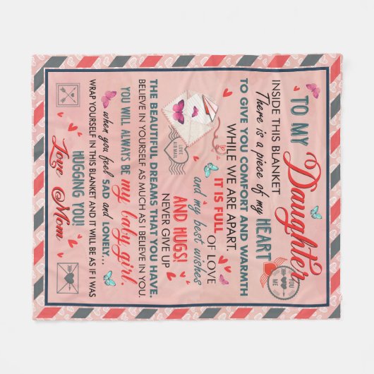 Gift for Daughter, for Birthday Fleece Blanket (Voorkant (Horizontaal))