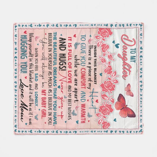 Gift for Daughter, for Birthday Fleece Blanket (Voorkant (Horizontaal))