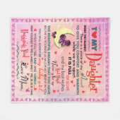 Gift for Daughter, for Birthday Fleece Blanket Deken (Voorkant (Horizontaal))