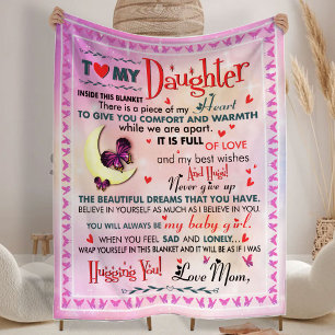 Gift for Daughter, for Birthday Fleece Blanket Deken