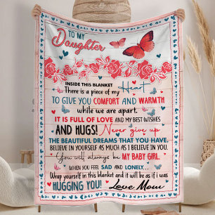 Gift for Daughter, for Birthday Fleece Blanket Deken