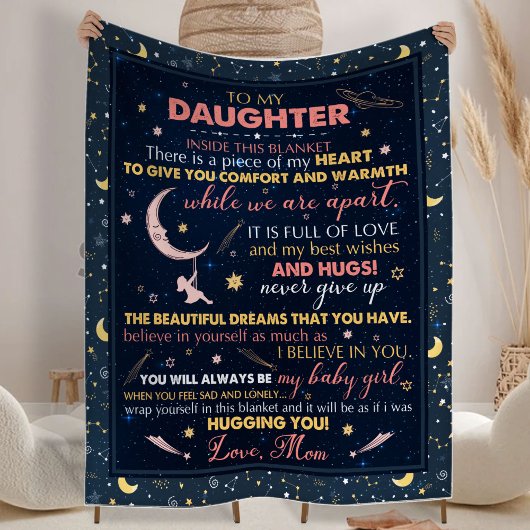 Gift for Daughter, for Birthday Fleece Blanket Deken