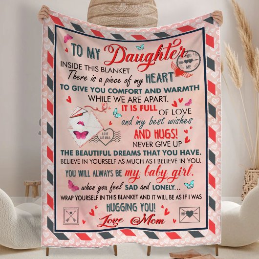 Gift for Daughter, for Birthday Fleece Blanket Deken
