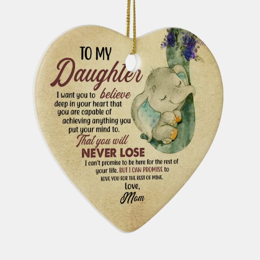 Gift for Daughter- Van mam Keramisch Ornament (Rechts)