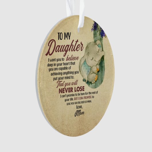 Gift for Daughter- Van mam Ornament (voorkant)