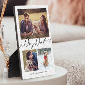 Gift for Dog Dad | Familie Memories 3 Foto Collage Fotoplaat