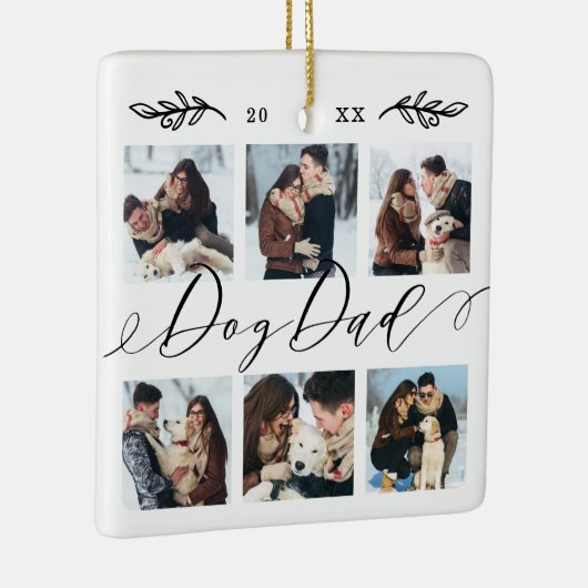 Gift for Dog Dad | Fotocollage van Keepomwille Keramisch Ornament (Rechts)