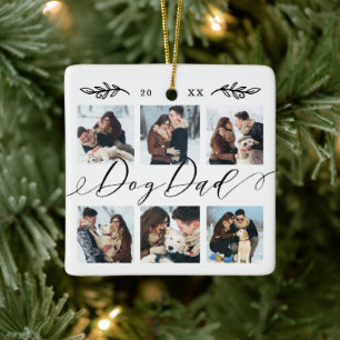 Gift for Dog Dad   Fotocollage van Keepomwille Keramisch Ornament