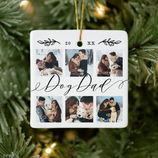 Gift for Dog Dad | Fotocollage van Keepomwille Keramisch Ornament (Boom)