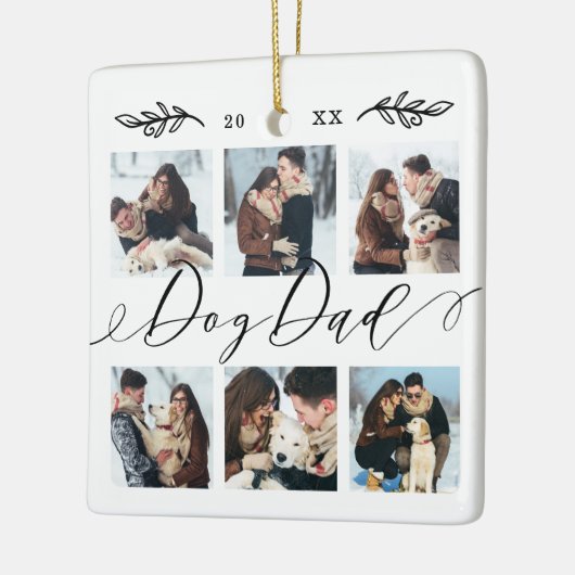 Gift for Dog Dad | Fotocollage van Keepomwille Keramisch Ornament (Links)