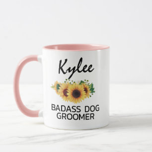 Gift for Dog Groomer Dog Groomer Floral Mok