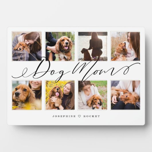 Gift for Dog Mom | Family Photo Keepsake Collage Fotoplaat (voorkant)