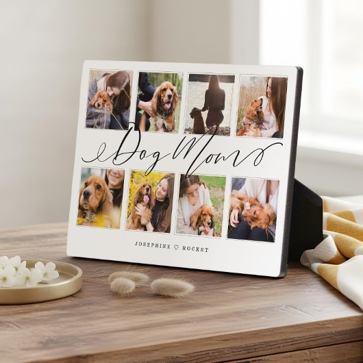 Gift for Dog Mom | Family Photo Keepsake Collage Fotoplaat