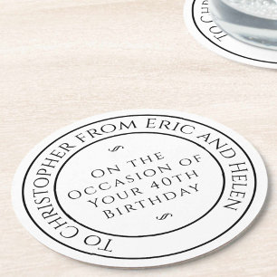 Gift for Friend op zijn verjaardag Ronde Kartonnen Onderzetter