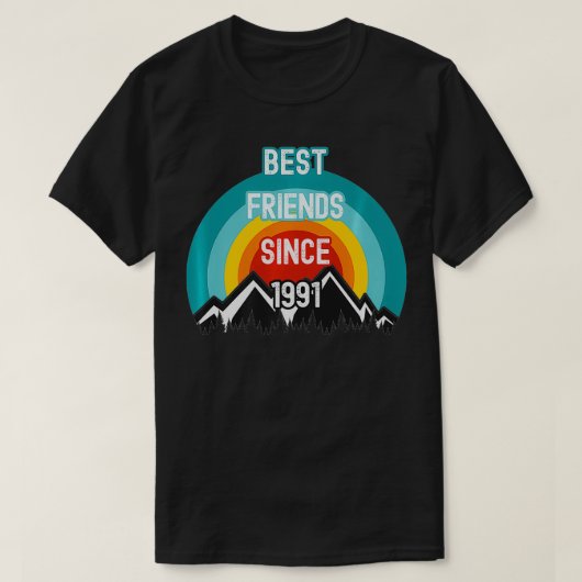 Gift for Friends, Best Friends from 1991 Premium T-shirt (Design voorkant)