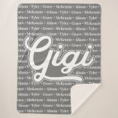 Gift for Gigi with Grandchildren Names Sherpa Deken (Voorkant)