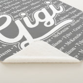 Gift for Gigi with Grandchildren Names Sherpa Deken (3/4)