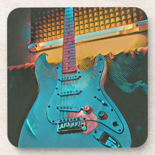 Gift for gitarist echtgenoot bier onderzetter