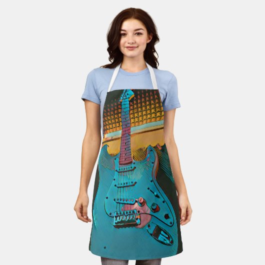 Gift for gitarist echtgenoot schort (Gedragen)