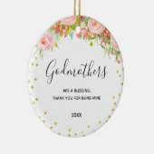 Gift for Godmoeder Voorstel van Godchild Keramisch Ornament (Rechts)