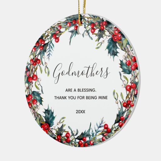 Gift for Godparent Voorstel van Godchild Keramisch Ornament (Links)