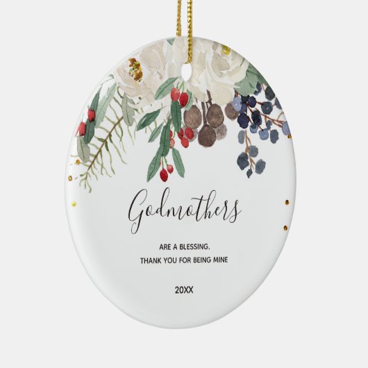 Gift for Godparent Voorstel van Godchild Keramisch Ornament (Rechts)