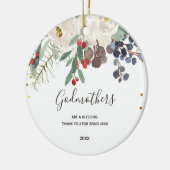 Gift for Godparent Voorstel van Godchild Keramisch Ornament (Links)