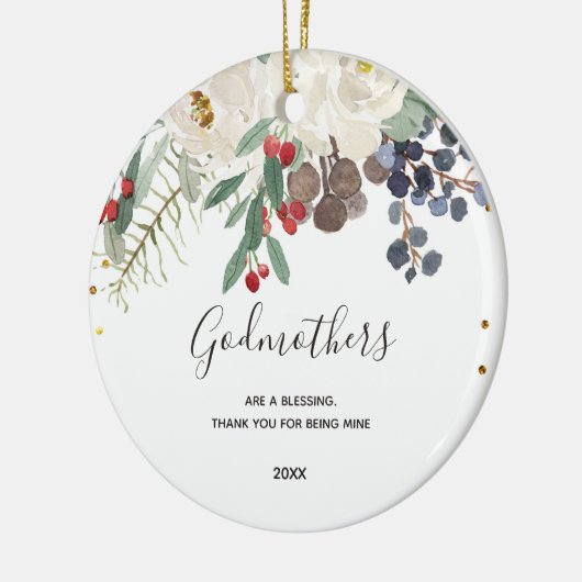 Gift for Godparent Voorstel van Godchild Keramisch Ornament (Links)