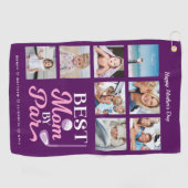 Gift for Golf Ma | Beste moeder door foto-inkollin Golfhanddoek (Horizontaal)